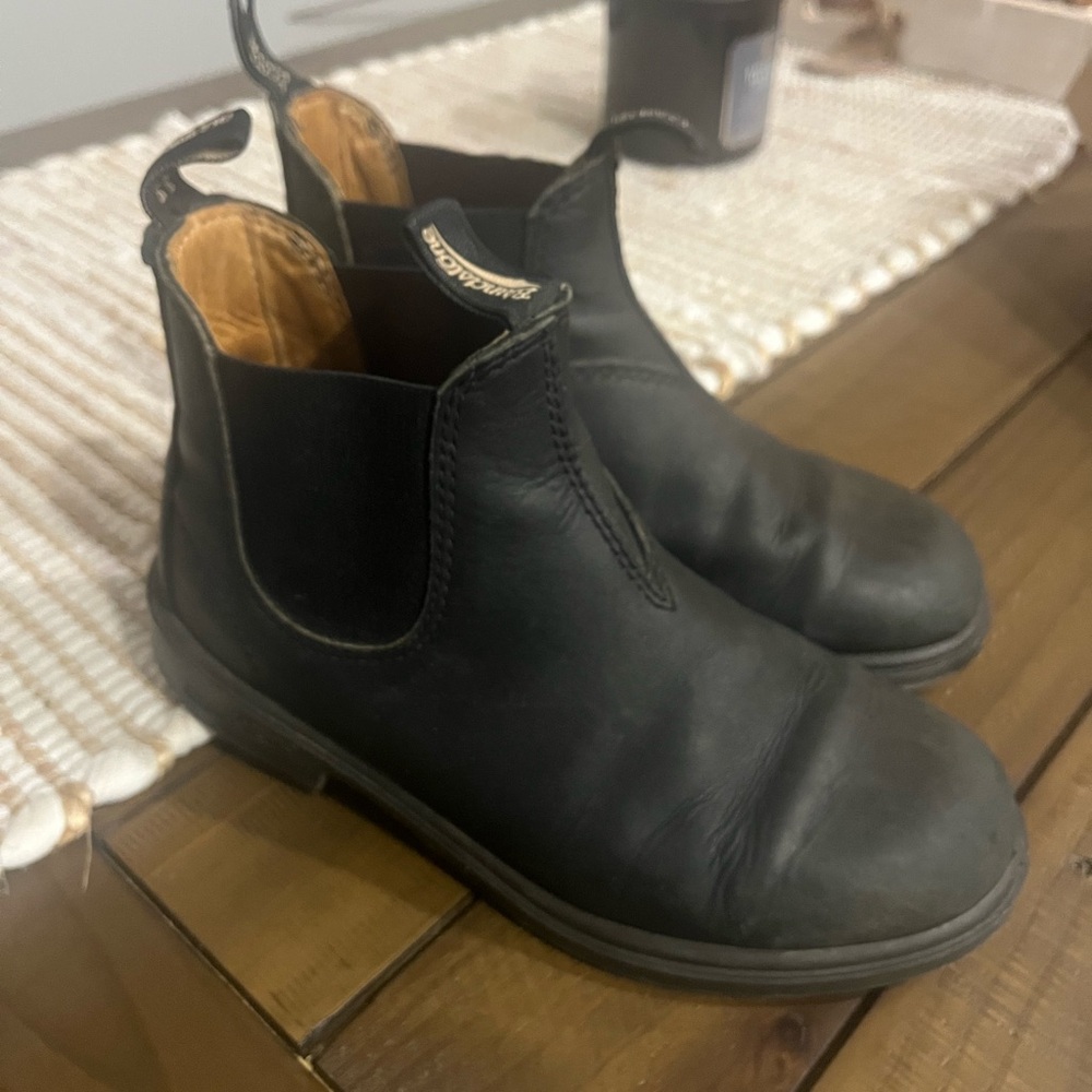 Blundstone Kids Black Leather Boots